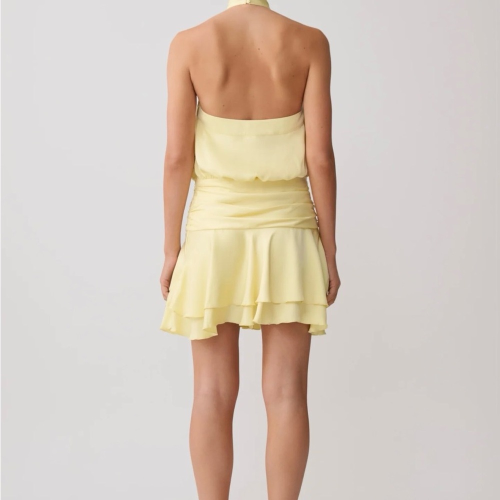 Meshki Poppy Satin Halter Mini Dress - Picture 2 of 3